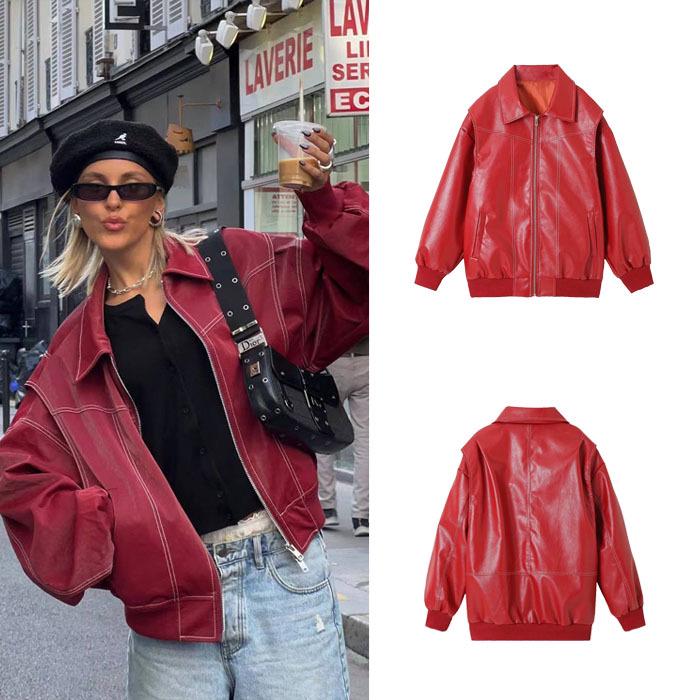 Women's Retro American Long Sleeve Jacket Coat for Autumn/Winter (Style M6285)