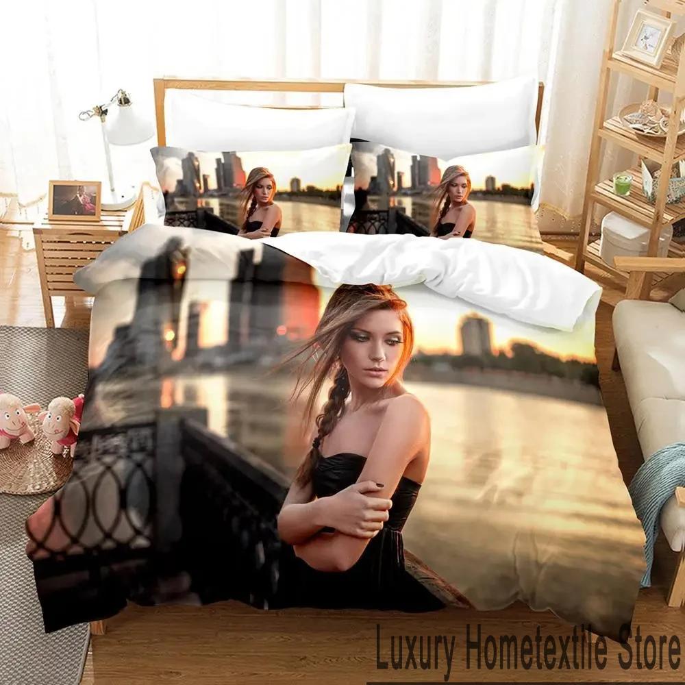 Cute Y2K Girls Sexy Bedding Set Boys Girls Twin Queen King Size Duvet Cover Pillowcase Bed Boys Adult Home Textileextile