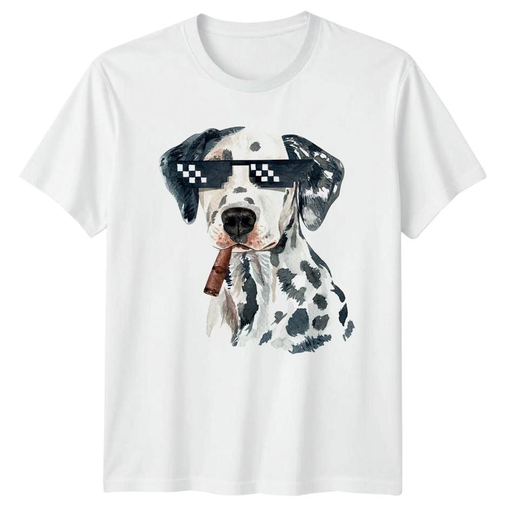 Thug Life Dalmatian Dog Sunglasses Unisexs TShirt S