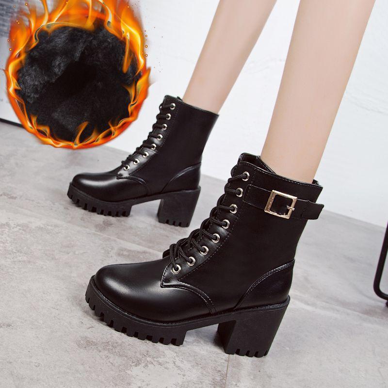 

Ботинки мартин короткие ботинки женские британский стиль ботильоны детские толстый каблук средние ботинки универсальные высокий каблук женские ботинки зимняя женская обувь ◑38◑