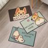 Cartoon Welcome Entrance Doormats Carpets Rugs for Home Bath Living Room Floor Stair Kitchen Hallway Non-Slip Cat Dog Pet Gamer