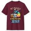No Bunny Loves Me Like Jesus Easter TShirt Summer Cotton TShirts Unisexs Harajuku Design Tee Shirt ShortSleeve Vintage Top Tees