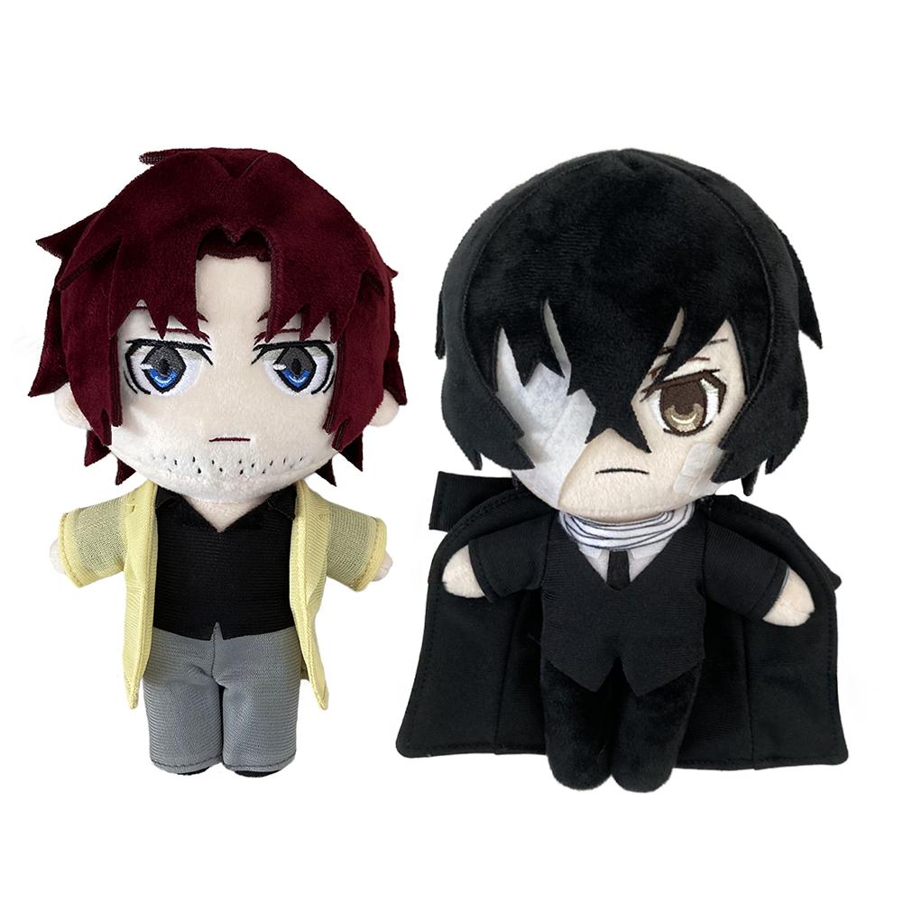 Anime Dazai Osamu Plush Doll Standing Version Oda Sakunosuke Akutagawa Ryunosuke Edgar Allan Poe Soft Stuffed Pillow Toy Gifts