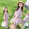 Summer 0-10 Years Girls Floral Printed Suit Baby Girl Sleeveless 2pcs Clothing Set