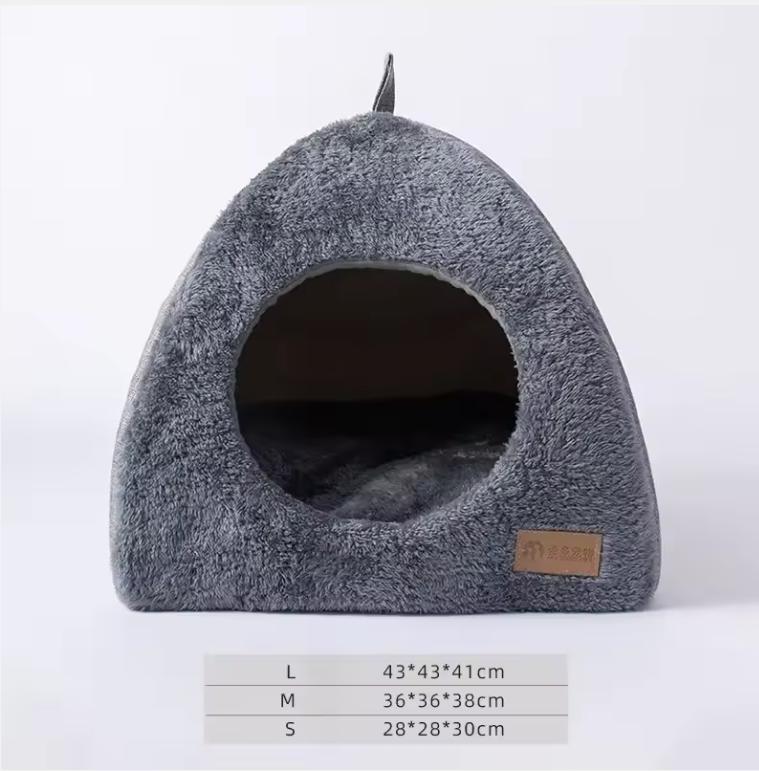 

Нове Трикутне Котогніздо Закритий Котячий Будиночок Гніздо для Домашніх Тварин Тепле та Потовщене Глибокий Сон Собаче Гніздо Товари для Домашніх Тварин Закрите Котоліжко котячі намети 28x28x30cm