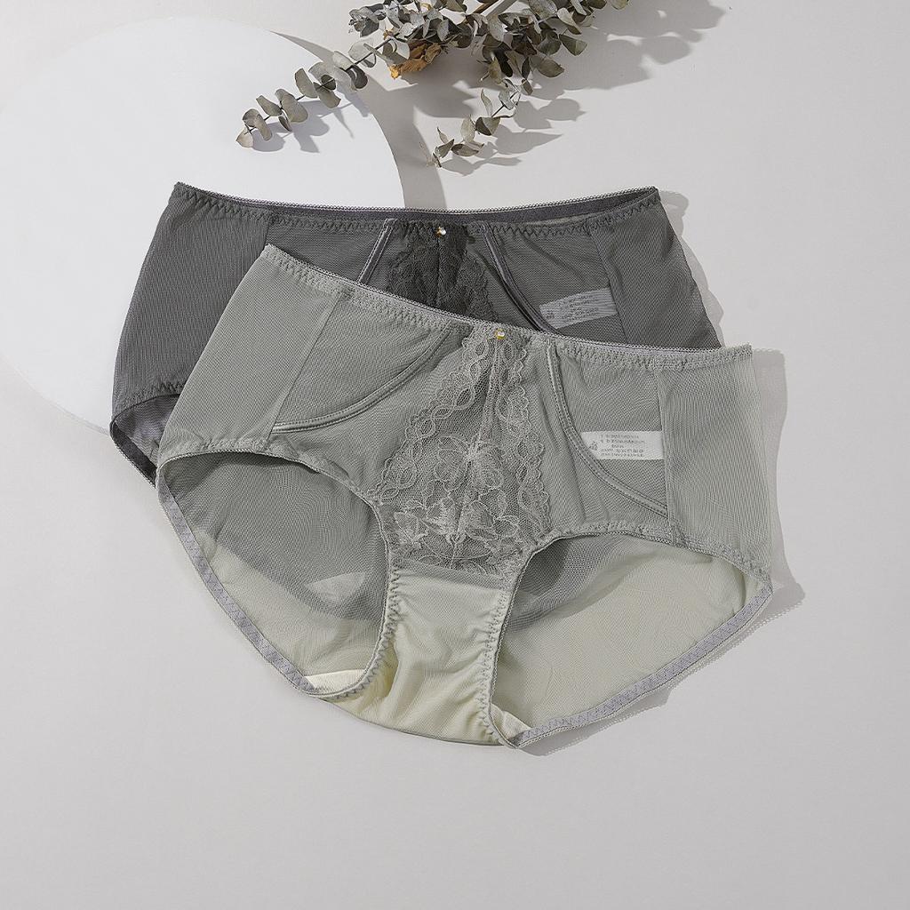 3-Pack Simple Solid Color Mid Waist Underwear for Women