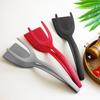 2 in 1 Grip Flip Spatula Clamp Egg Pancake Fish Toast Omelette Non Stick Tongs Silicone Home Kitchen Cooking Turner Tool