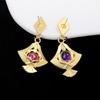 Genshin Impact Yae Miko Eye of God Ear Dangle Earrings Vision Cosplay Diluc Xiao Earring Jewelry Women For Fans Accessory Gift