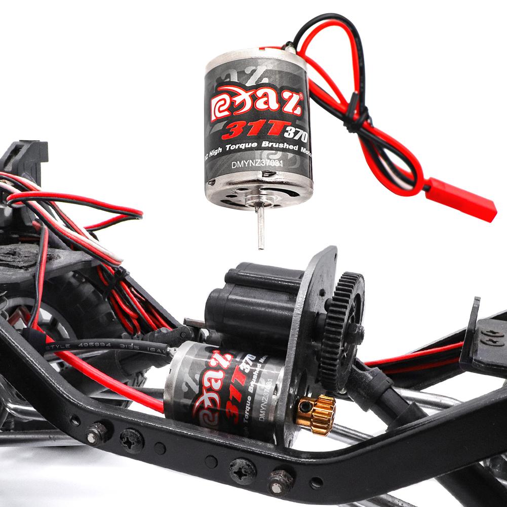 1 PC 31T 370 Brushed Motor DC Motor High Torque Brushed Engine Motor Waterproof 30000RPM for 1:10 1:12 1:14 1:16 1:24 RC Crawler