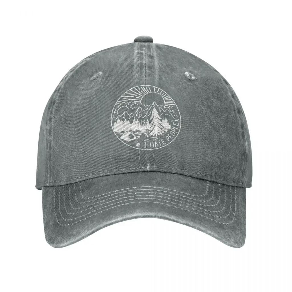 Hip Hop Washed Cotton I Hate People Baseball Cap Homme Cowboy Hats Camping Campfire Casquette Gorras