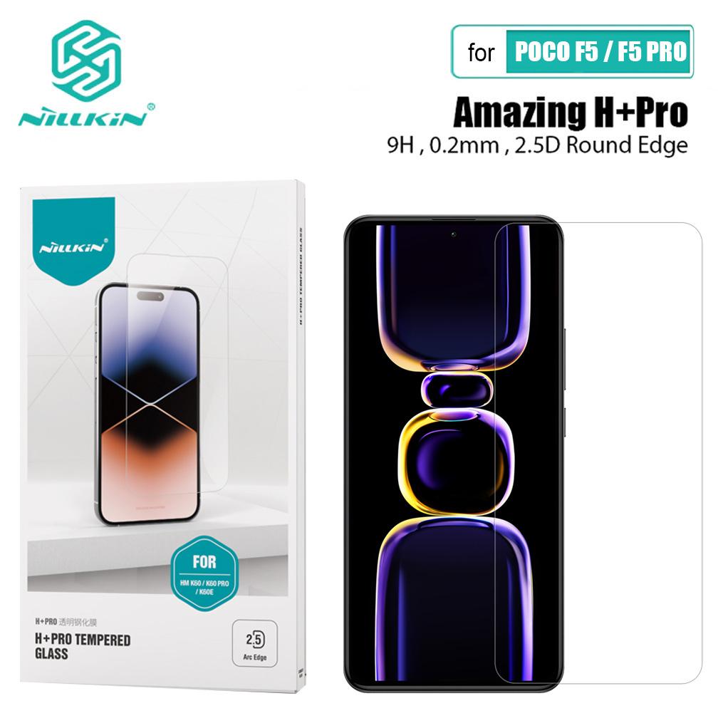 For Xiaomi Poco F5 / F5 Pro 5G Glass Nillkin H+ Pro Ultra-Thin 2.5D Tempered Glass Screen Protector for Poco F5 Pro Glass Film