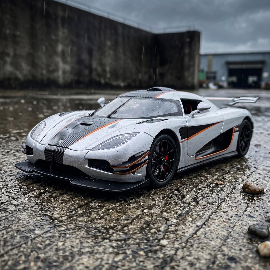 1:24 KNSG One:1 Limited Edition Hypercar Alloy Model Metal Diecast Car Sound And Light Pull Back Toy Holiday Present For Friend