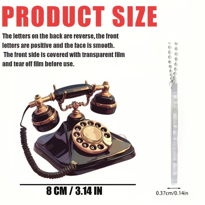 

Ретро акриловый телефон автомобильный подвесной орнамент Standard