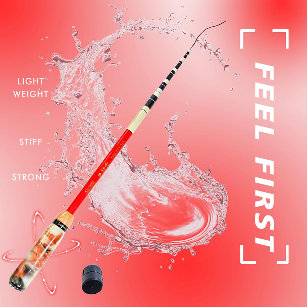 KHEALING Telescopic Fishing Rod, Lightweight, Ultra-lightweight, All-purpose Rod for Small Fish, Novel Minimum, Total Length 1.2m/1.5m/1.7m/2.1m, Fish