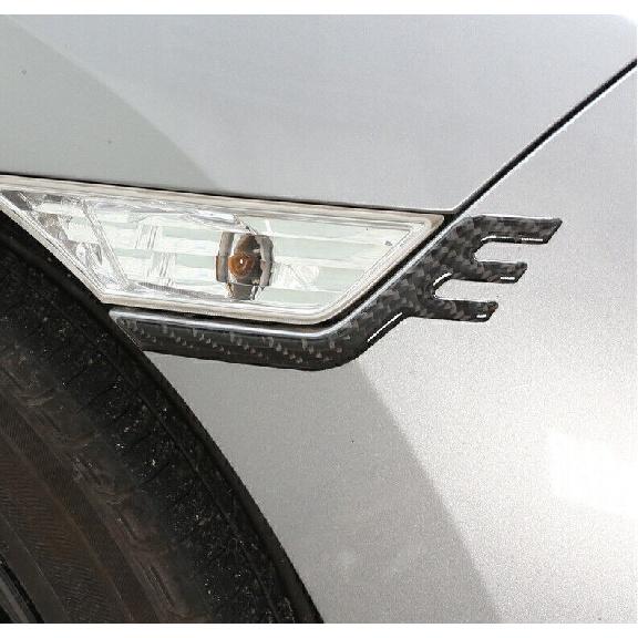 For Honda Civic 10th 2016-2021 Real Carbon Fiber Front Side Light Eyebrow Strip