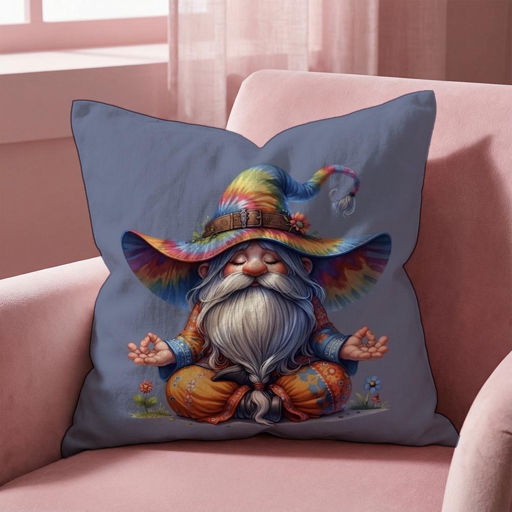 Everyday Gnomes Cushion Cover Multi-Scene Pillow Cover for Home & Car - Reversible, Soft & Durable for Daily Use