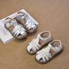 Summer Girls Flower Hollow Sandals Kids Roman Beach Shoes Soft Sole Student