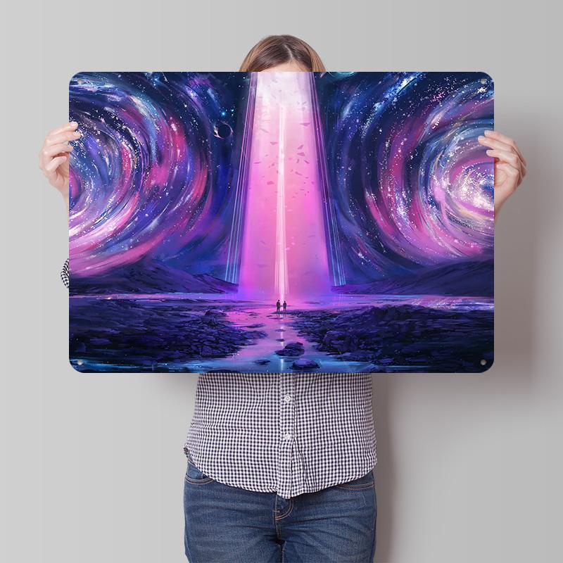 Aether D Texture Metal Poster Customized Wall Art Tin Sign Gift for Mancave Home Decor Luxury Decoration Home Custom Plate Room