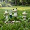 Cute Style Cartoon Frog Figurine Creative Craft Frog Garden Decor  Courtyard Gardening