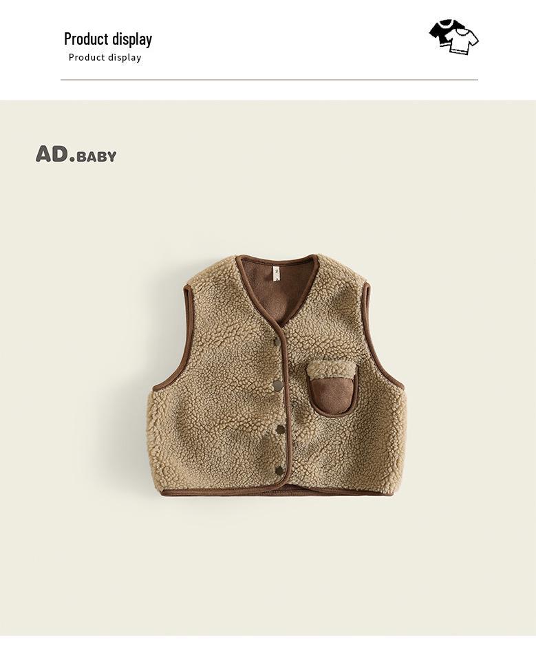 Korean Style Trendy Faux Fur Reversible Vest for Girls - Spring/Autumn Outerwear