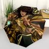 1pc Golden Armor Warrior Auto Open Umbrella, Portable Folding Design with 8-Bone Iron Frame, Outdoor Gift for Fans, Travelers, Daily Use.T025