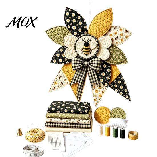 Kits de Costura Completos con Instrucciones Parche Grande Patchwork Kit DIY, Granja de Tela Estilo Retro Decoraciones Puerta Animal Artesanía Kit para