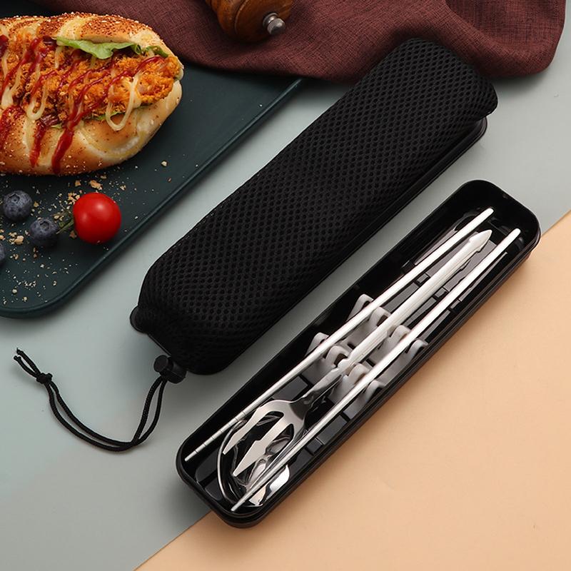 Stainless Steel Cutlery Sets Western Chopsticks Forks And Spoons Hotel Dinner Table Service French Wedding Decoration
