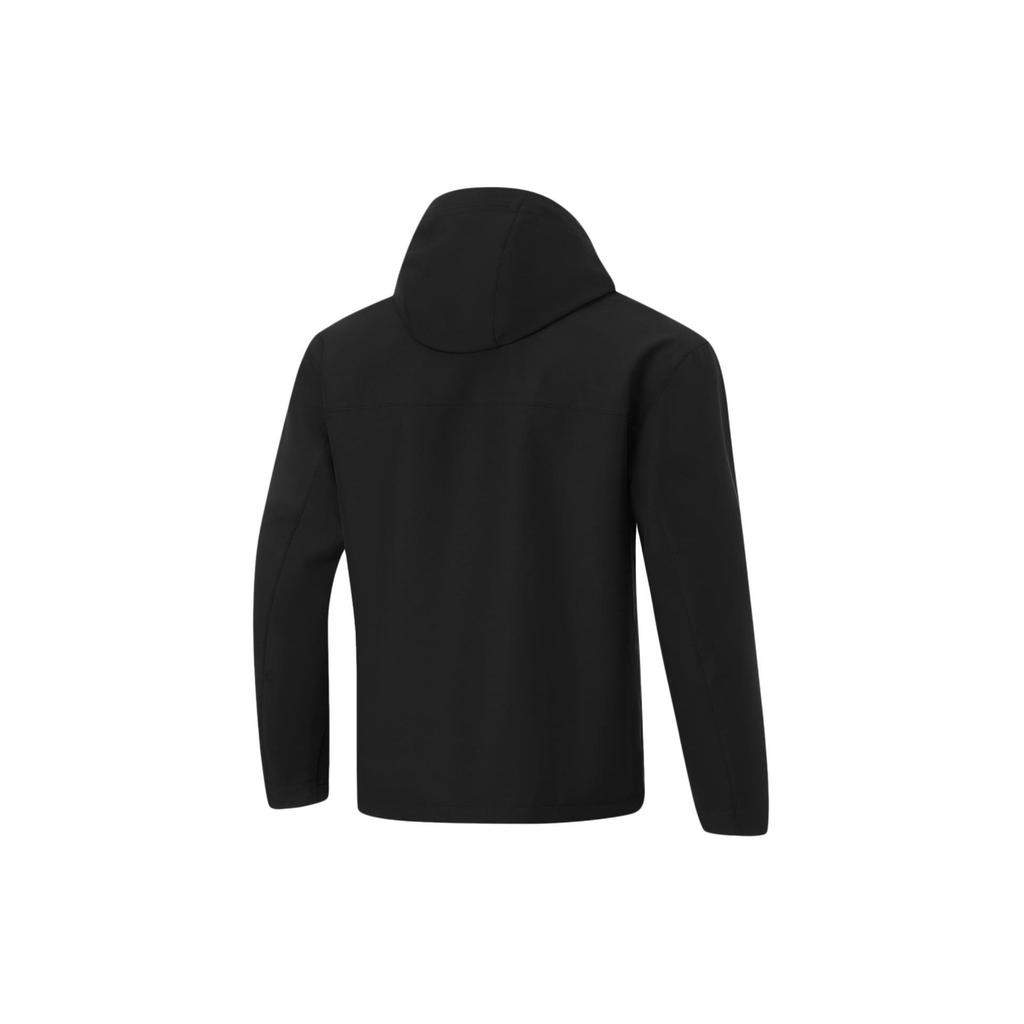 Li Ning Leaf Edge Water Resistant UV Protection Windproof Breathable Solid Color Hooded Straight Fit Comfortable Jacket Men Jackets Black AFDU689-8
