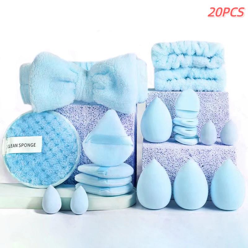 20/33Pcs Beauty Set Makeup Tool Kit Makeup Puff/Makeup Brush/Beauty Sponge For Makeup Application And Removal Of Makeup Full Set