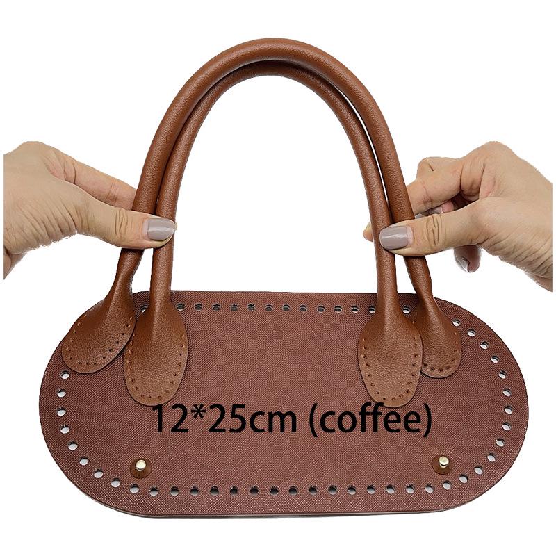 Handgewebte Lederhenkeltasche mit selbstgemachten Strohriemen