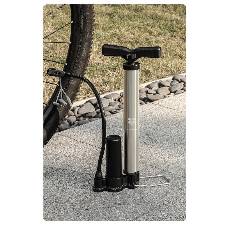 Xunting Bike Floor Pump MAX 130PSI Powerful and Ergonomic Inflator for Road and MTB Bikes - Schrader and Presta Valve Compatible