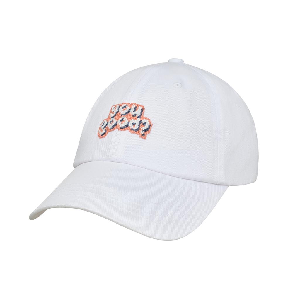 LOLONG You Good Needlepoint Hat (White)