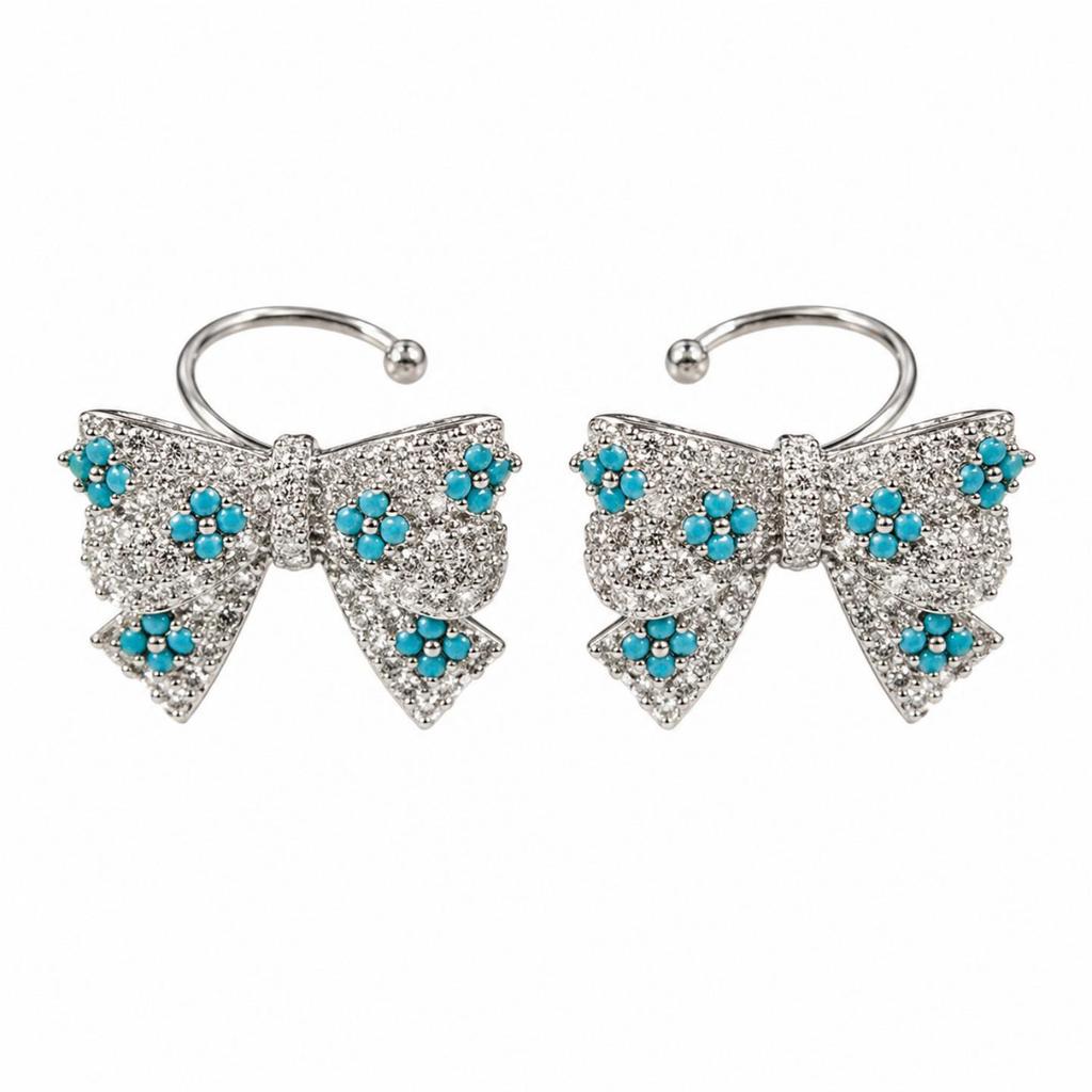 Französischer Designer Glänzende Perlenquaste Ohrknochen-Clip - Luxuriöse Nicht-Piercing-Ohrringe