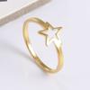 Simple Five Pointed Star Women's Ring Stainless Steel Simple Elegant Ring Accessories Couple Jewelry Gifts