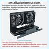 L-Shaped Dual 8cm Fan Cooler Bracket ABS Fan Stand Max 8.2cm Width Fit Retractable Base For Modem Router TV Box Switch Dock Pad