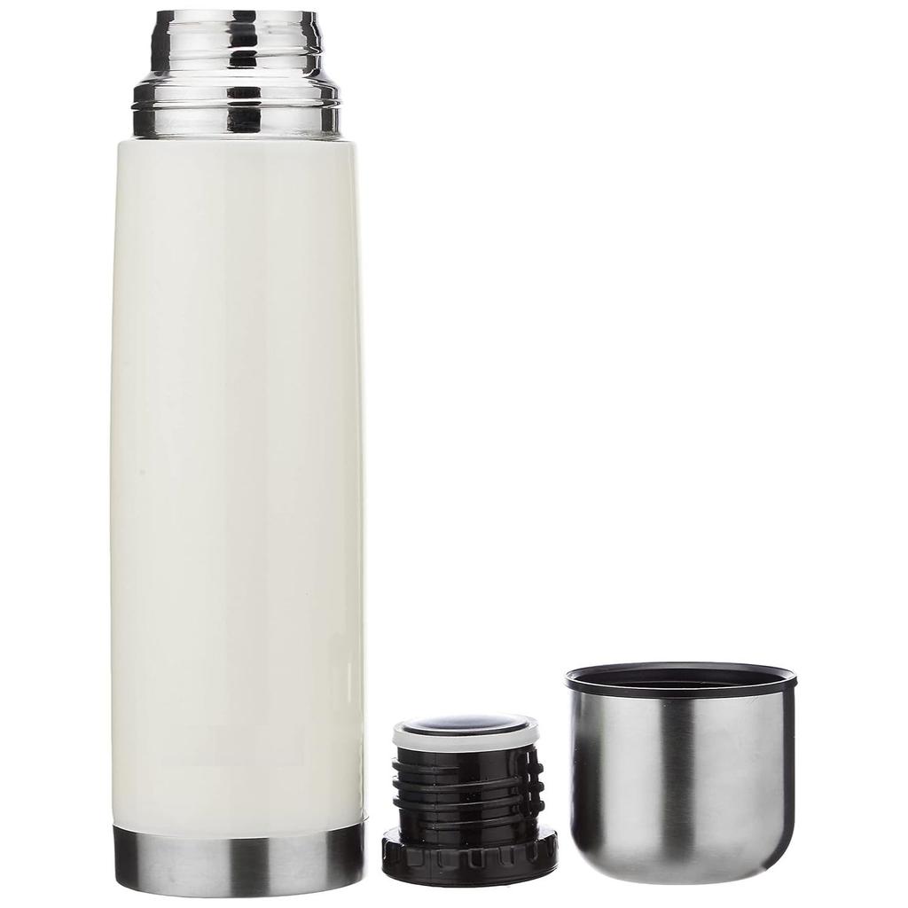 Stainless Steel Insulated 24 Hours Hot or Cold Bottle Thermos Flask, 1000 Ml, Off White