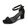 2018 Summer Korean Chunky Heel One-Strap High Heel Sandals for Women, 5cm-7cm