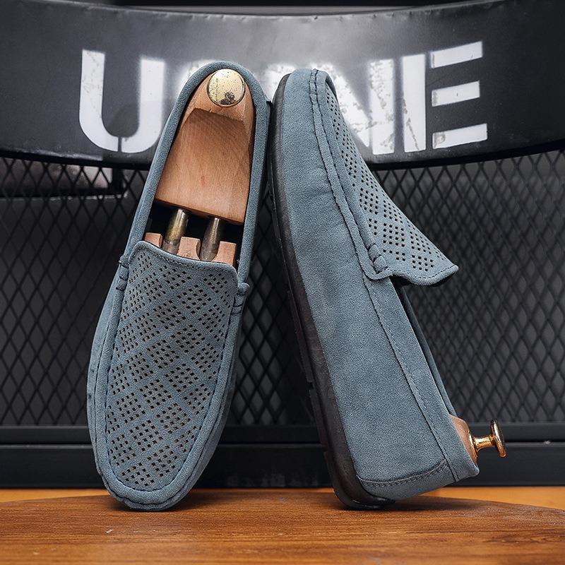 Doudou shoes men's breathable hollow casual trend men's shoes one pedal low-top foot cover men's new summer models