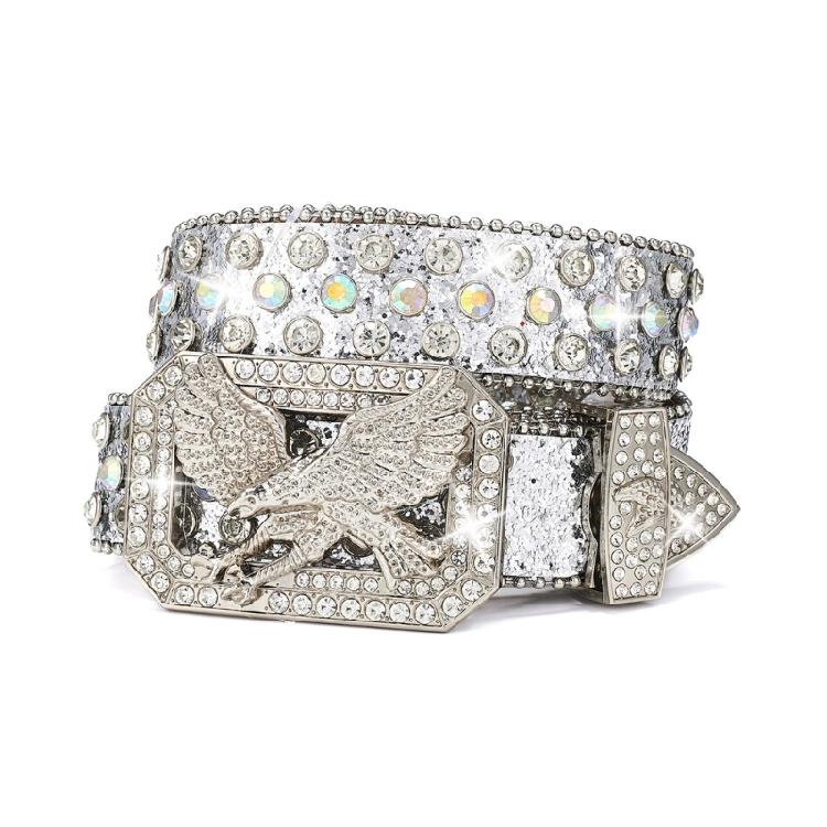 Grunge Studded Waist Chain Stunning Rhinestones Waist Ceinture Unisex Belt