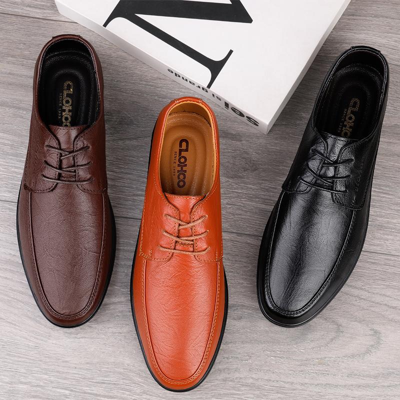 Men's Shoes Leather Formal Shoes for Men Oxfords Male Wedding Party Office Business Shoe