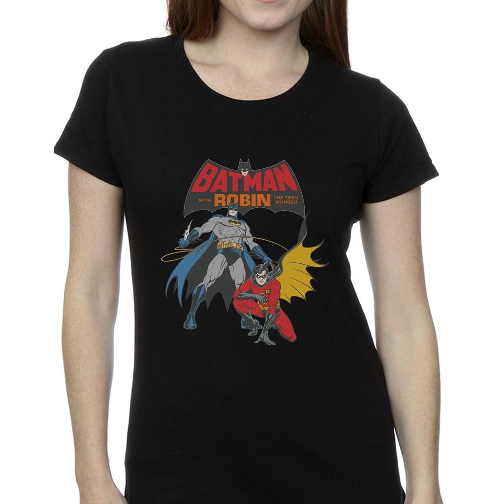 DC Comics Womens/Ladies Batman And Robin Cotton T-Shirt