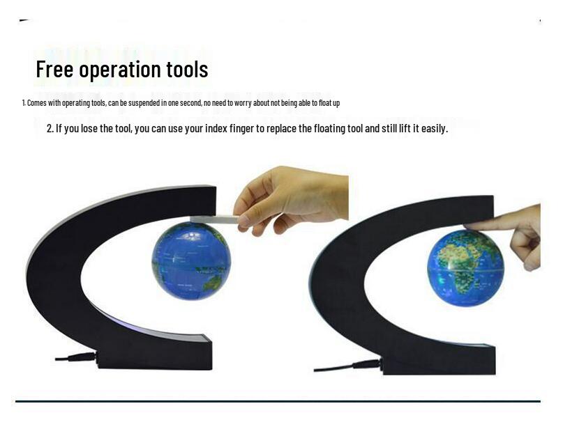 High-End Magnetic Levitation Globe: Creative Black Technology Home Décor and Unique Birthday Gift