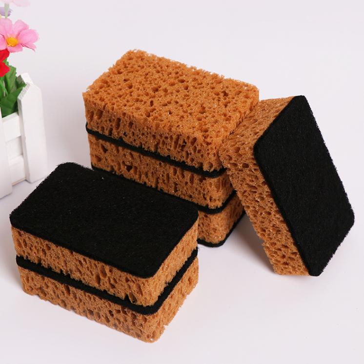 Кухонная щетка-губка, Квадратная морская губка для мытья, Мочалка One Size