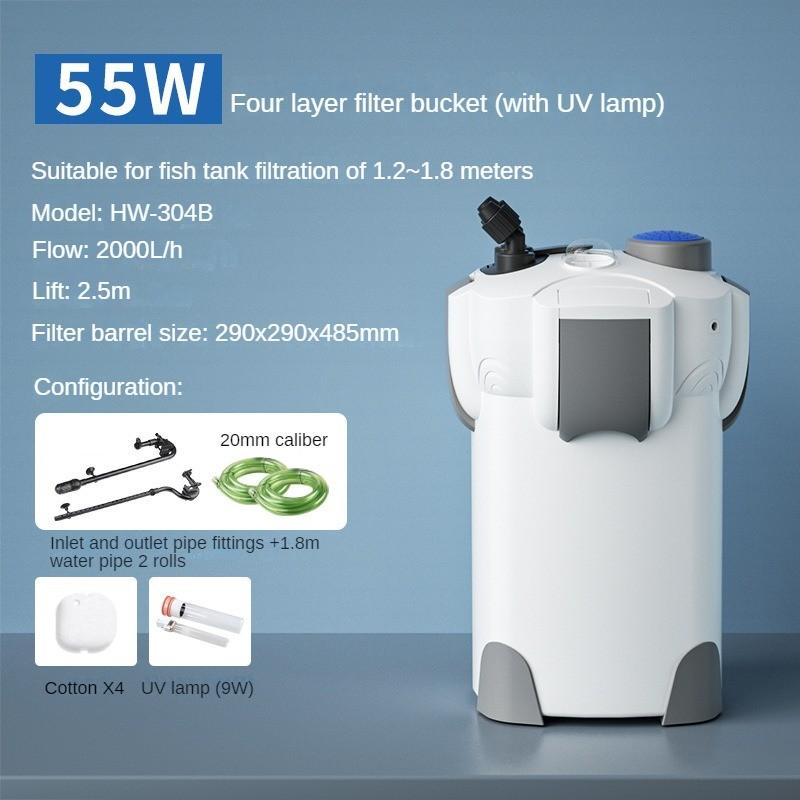 Găleată Filtru Acvariu Silențios Nivel Scăzut Apă Filtru Extern Baril Echipament de Filtrare pentru Purificarea Apei Acvariului