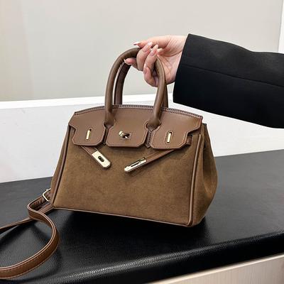 Neue High-End-Tasche, matte kontrastierende Platin-Tasche, kleine tragbare Schulter-Damentasche.