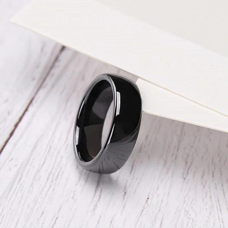 Kolmnsta 2/4/6mm Schwarz Gebürstet Keramikring Damen Herren Eheringe Verlobungsring Damen Schmuck Ring Übergröße 4-14