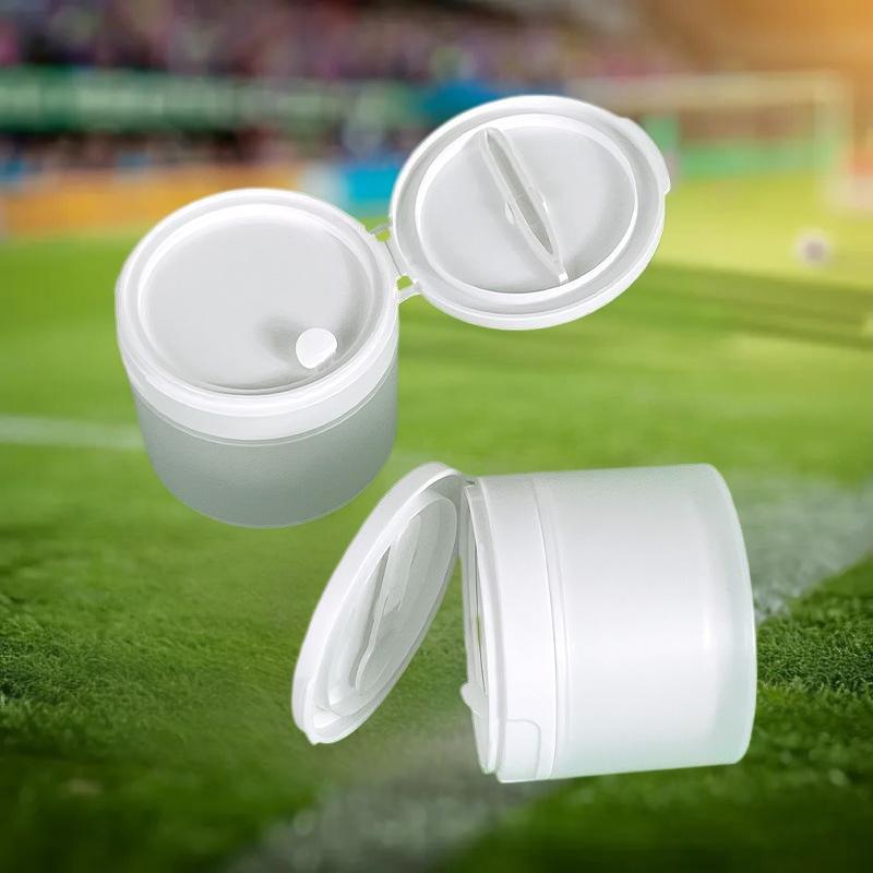 [JN] 50/120g Flip Cover With Spoon Or Tweezers Refillable Bottles Empty Pot Travel Face Cream Lotion Cosmetic Cotton Makeup Jar