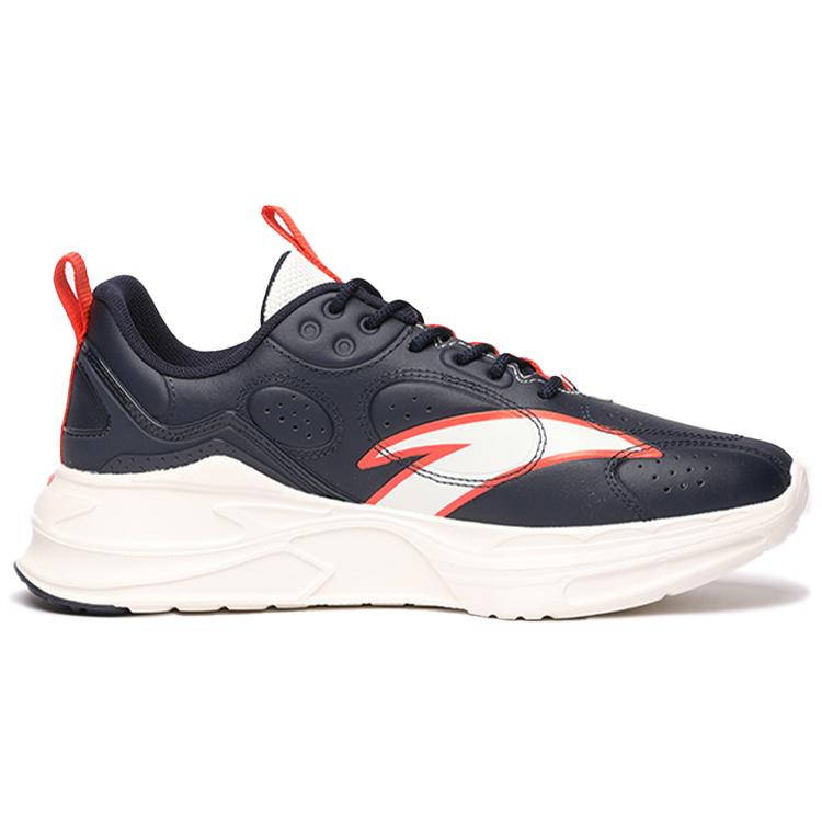 ANTA Casual Shoes Men's Low top Ivory White/Deep Blue Black/Sea Snail Red 112118811-1