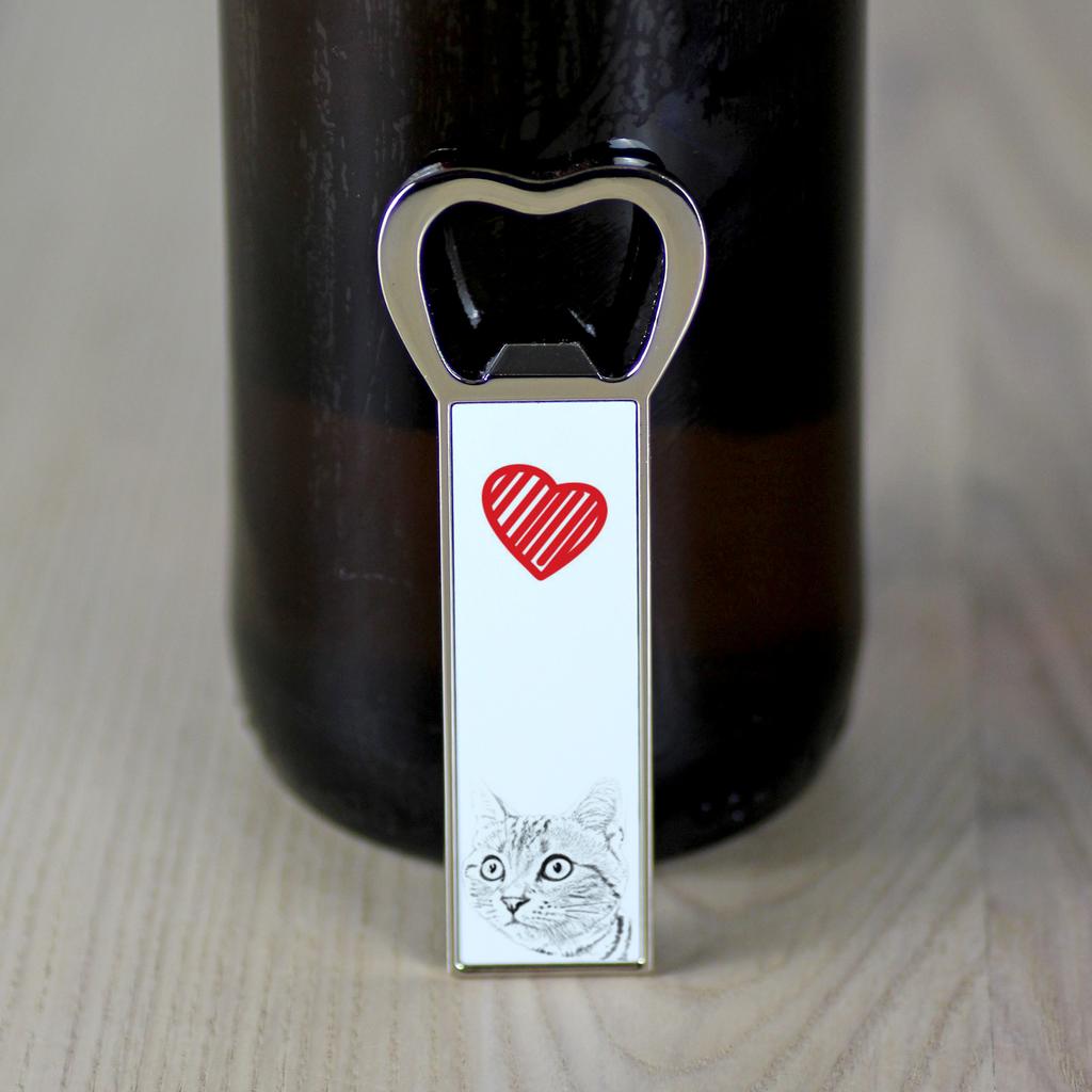 Amerykański Krótkowłosy - Otwieracz Do Butelek Z Kotem, Personalizowany Otwieracz Na Lodówkę, Wyjątkowy Upominek Dla Mężczyzny Marki Art-Dog