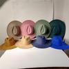 Fedora Suede do Pyrografii Kapelusze Rancherskie Puste Kapelusze Do Wypalania Wielokolorowe Kształt Serca Rondo Unisex Kapelusz Jazzowy Kapelusz Kościelny